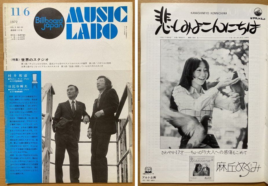 ★ミュージックラボ 1972/11/6 坂本スミ子 三善英史 麻丘めぐみ 鹿内孝 みちあすか 森山良子 神崎みゆき 石橋正次 倍賞千恵子 T.REX_画像1