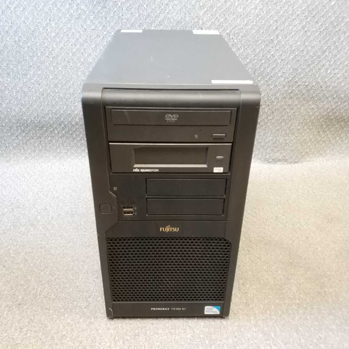 富士通 FUJITSU PRIMERGY TX100 S1 Pentium Dual Core E5200 2.50GHz/メモリ4GB/250GBx2/SATA3.5インチ/RAID1構成/Windows Server 2008 R2