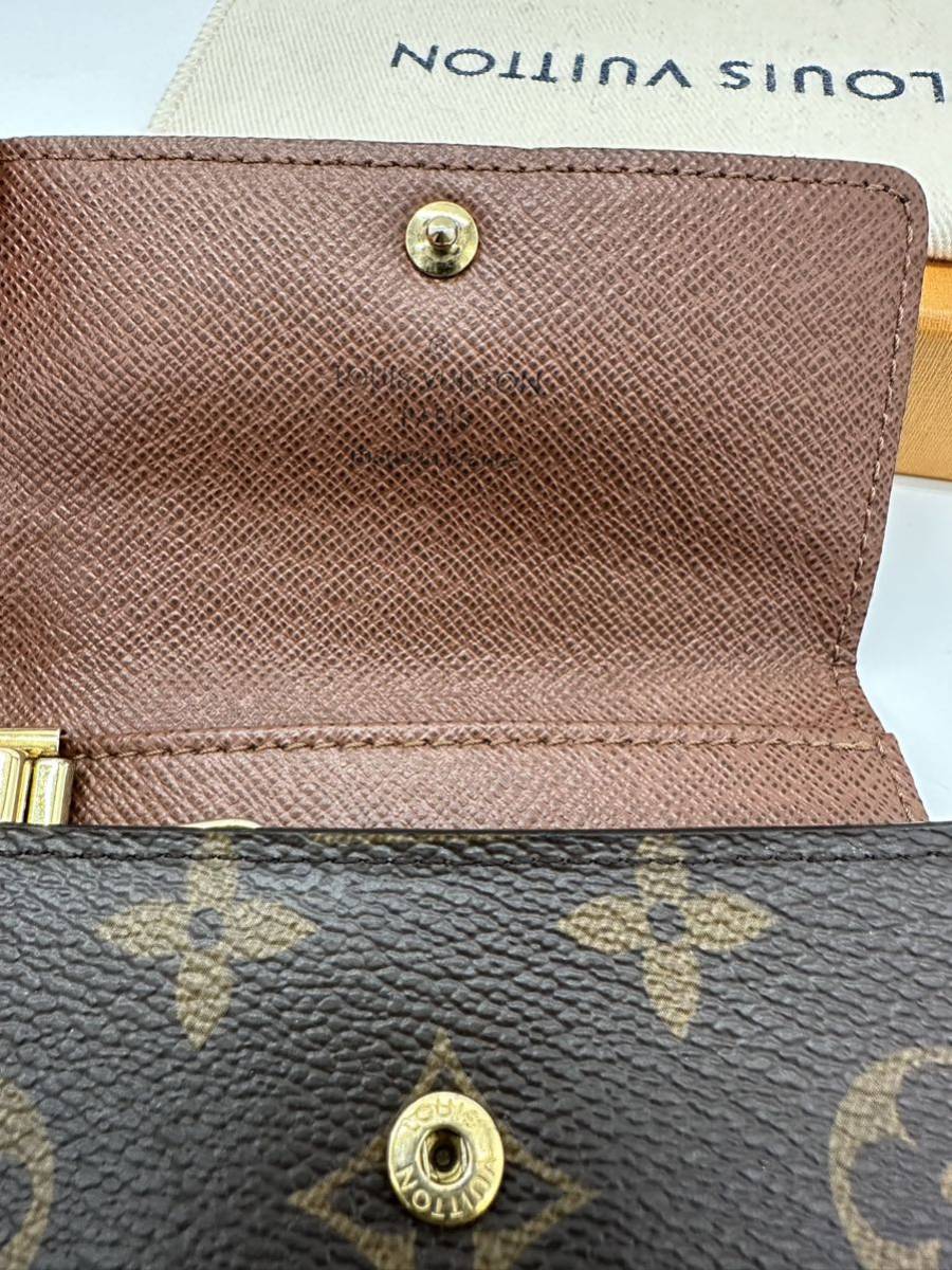 【美品、ICタグ品】 LOUIS VUITTON ルイ ヴィトン ミュルティクレ6 モノグラム キーケース M62630 メンズ レディース 茶色 ブラウン_画像9