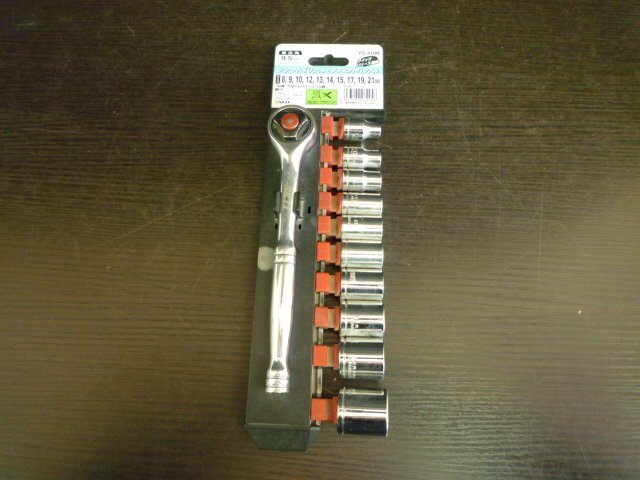 TSA-01160-03 SK11 ソケット10pcs＋ラチェットハンドル YS-310R_画像1