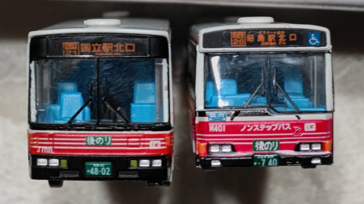 B 1/150 バスコレクション 事業者限定 立川バス オリジナルバスセットⅡ(富士重工7E KC-LV380L K128&いすゞエルガJ日野OEM供給M401 K129) _画像9