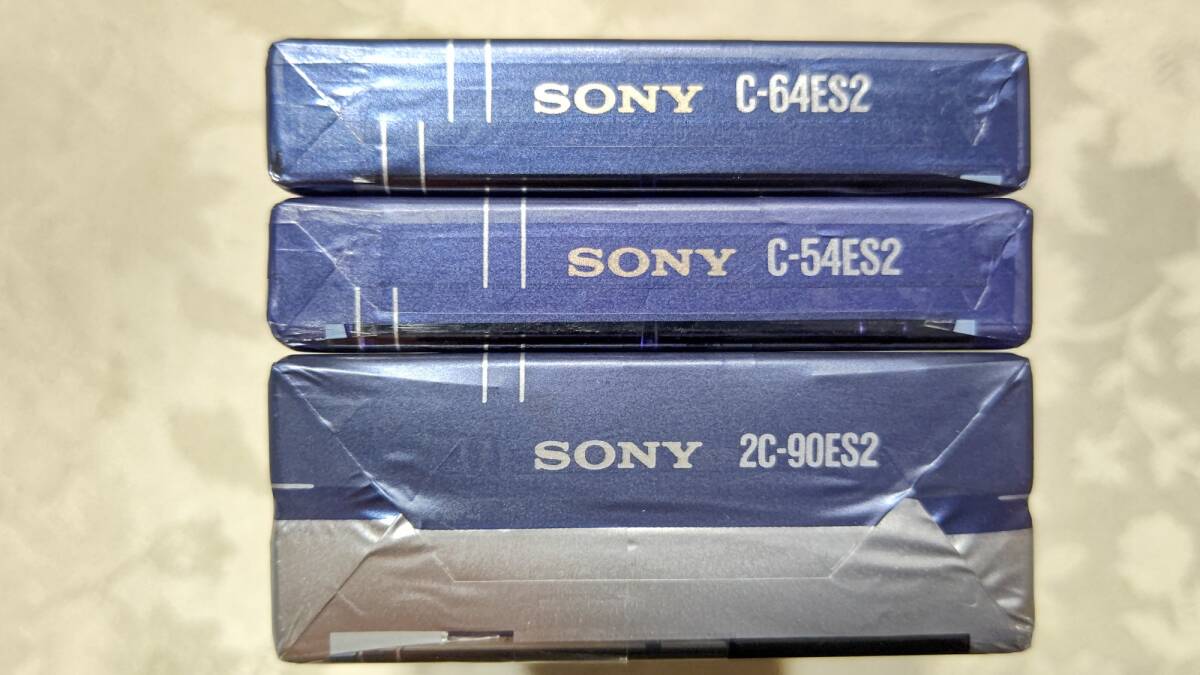 当時物 日本製 カセットテープ ハイポジション 4本セット SONY ES・Ⅱ（90×２，64×１，54×１）未開封の画像6