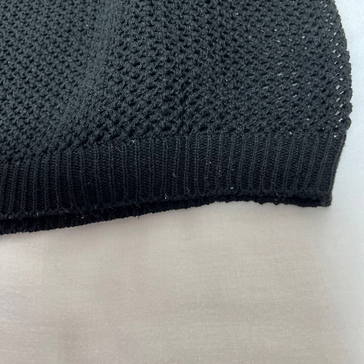 UNIQLO 3Dメッシュクルーセーター　M size  ブラック セーター