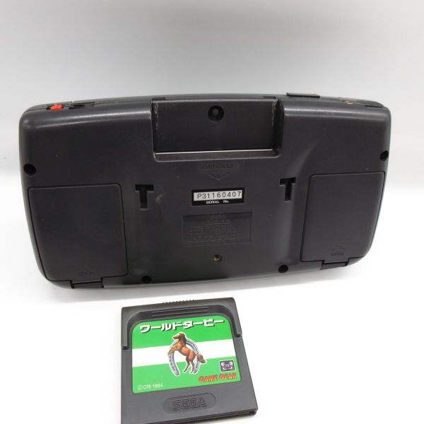 ジャンク SEGA セガ GAME GEAR ゲームギア HGG-3210 本体 ソフト セット ワールドダービー/B4の画像4