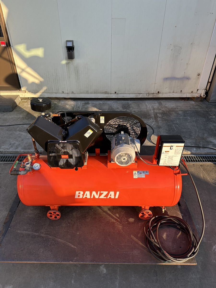 中古。BANZAI エアーコンプレッサー CT-222LQC 200V 動作確認済み 良品 。_画像1