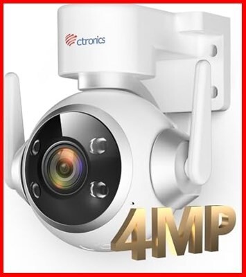 【送料無料】Ctronics 防犯カメラ 屋外 4MP 屋外カメラ ONVIF/NVR対応 5GWi-Fi対応 壁掛け/天井吊下_画像1