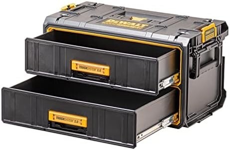 【送料無料】デウォルト(DeWALT) タフシステム2.0 2段チェスト 工具箱 収納ケース ツールボックス 積み重ね収納 Tough