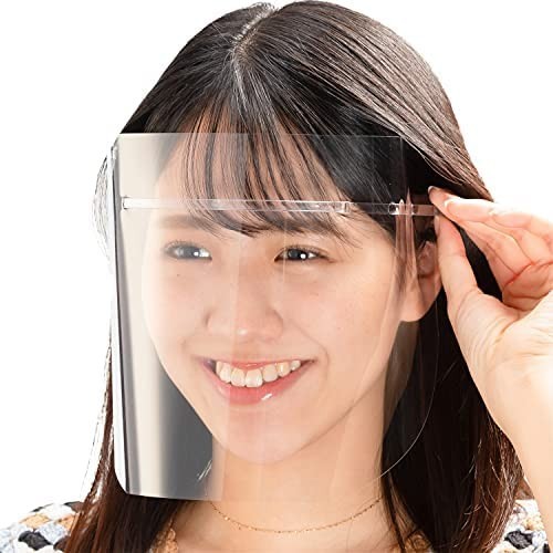 日本製・超軽量 HMフェイスシールド 【クリア ピンク ブラック 軽い 透明 フェースシールド FACESHIELD_画像1