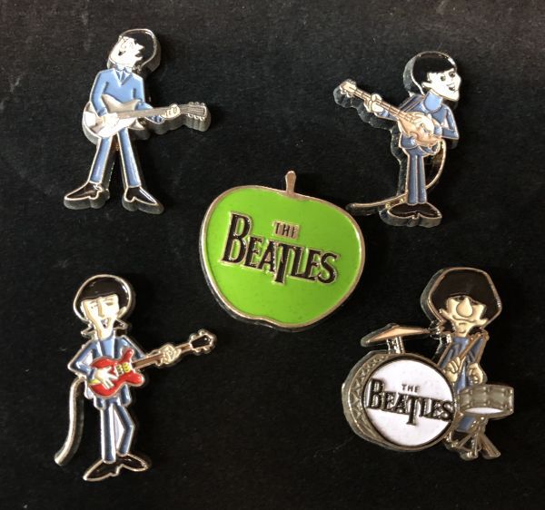 ビートルズ ＜＜超レア＞＞アニメ ピンバッジ 5点セット / 5 Pin Cartoon Beatles Boxed Pin Se（YBOX-2）_画像1