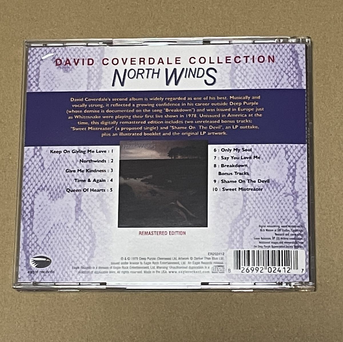 送料込 David Coverdale - Northwinds 輸入盤CD Remastered / ER202412_画像2