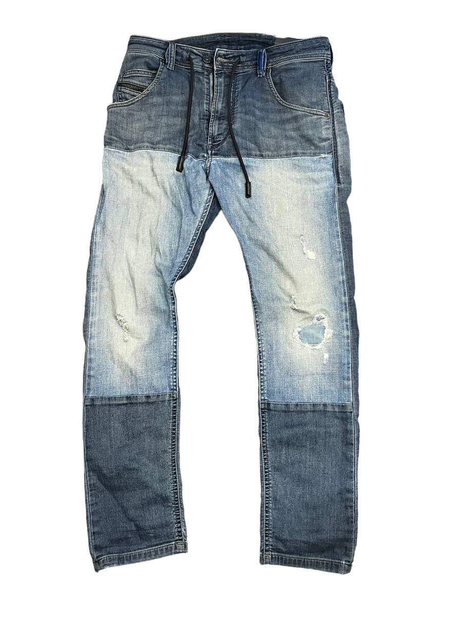 お03-101eJUN//【現状品】DIESEL デニムスエットパンツ 26サイズ 洗濯済 ファッション 詳細不明 1円スタート 古着 _画像1