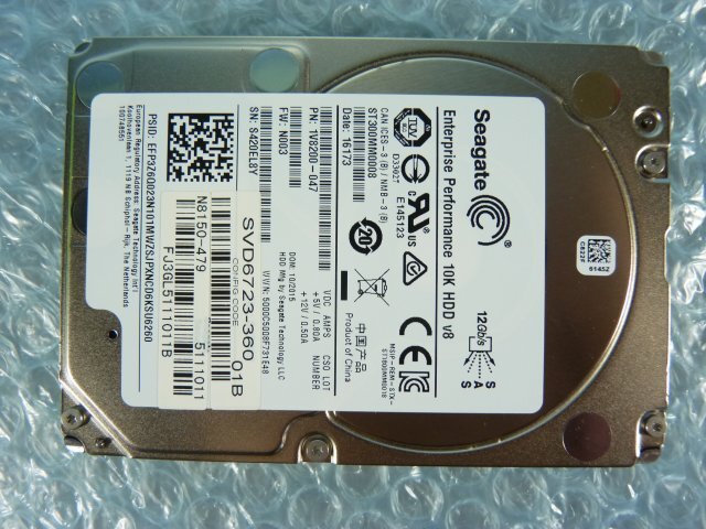 1POJ // NEC N8150-479 300GB 2.5インチ SAS HDD 12Gb 10K(10000)rpm 15mm / ST300MM0008 // NEC Express5800/R120f-2E 取外 //在庫4_画像7