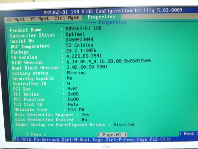 1PJL // 日立 N8109-20063S15 MR9362-8i 1GB 12Gb SAS RAID 専用ブラケット // HITACHI HA8000/RS220 AN1 取外 //在庫4の画像10