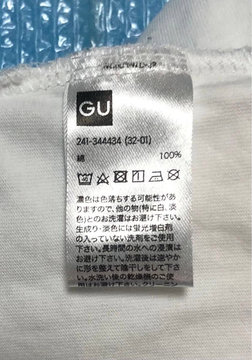 GU  Vネック　 Tシャツ 半袖　カラー:ホワイト　サイズS 未使用　