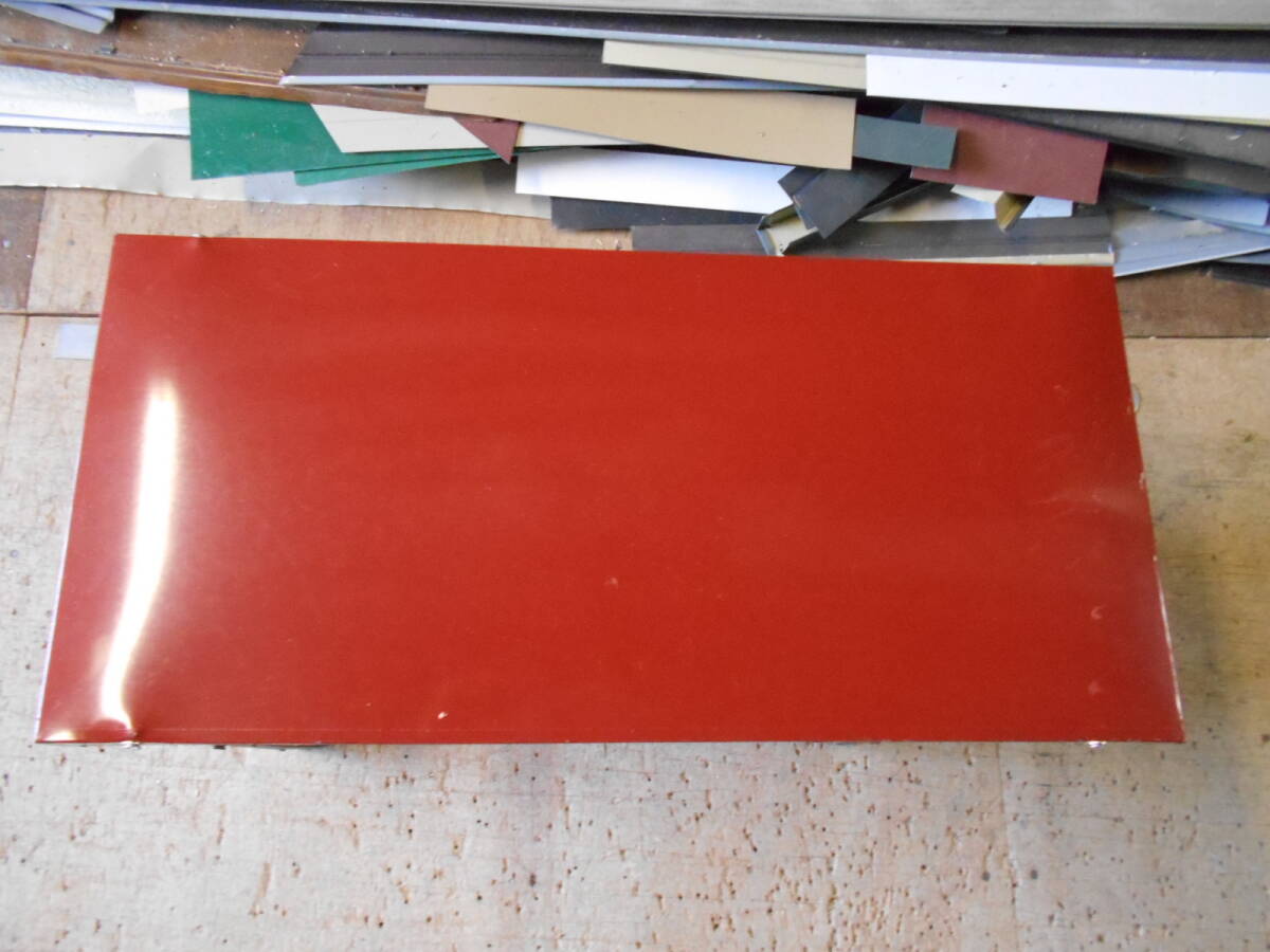 3段テーブルラック サイドテーブル 赤 キッチンラック 53×25×H43.5 ガルバ キャンプテーブルラック 洗物置場 折り畳み 耐熱 防水 自作の画像6