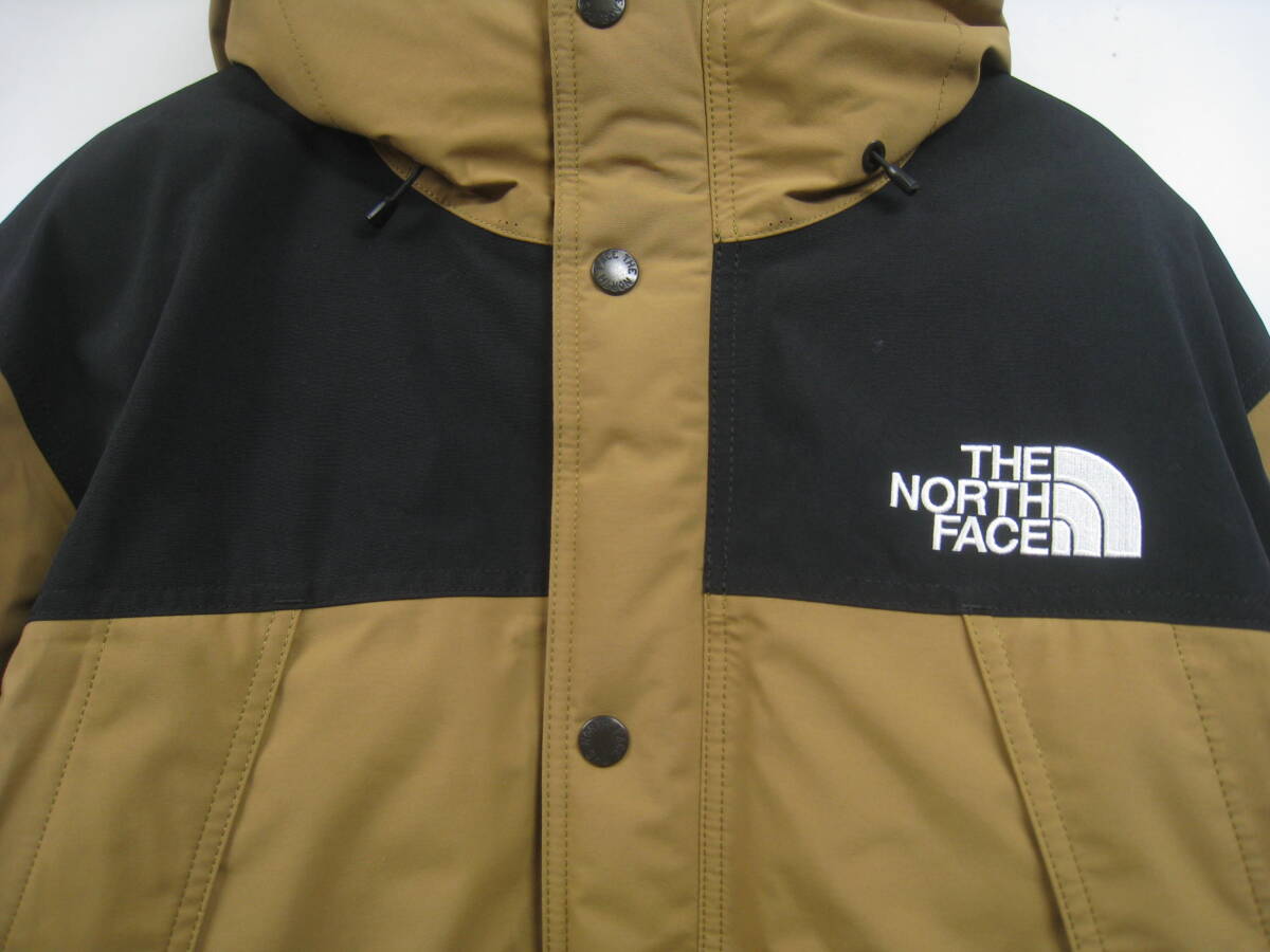 THE NORTH FACE ノースフェイス マウンテンダウンジャケット ND91930 ダウン ゴアテックス 刺繍ロゴ 黒×ベージュ ブラック サイズXL_画像2