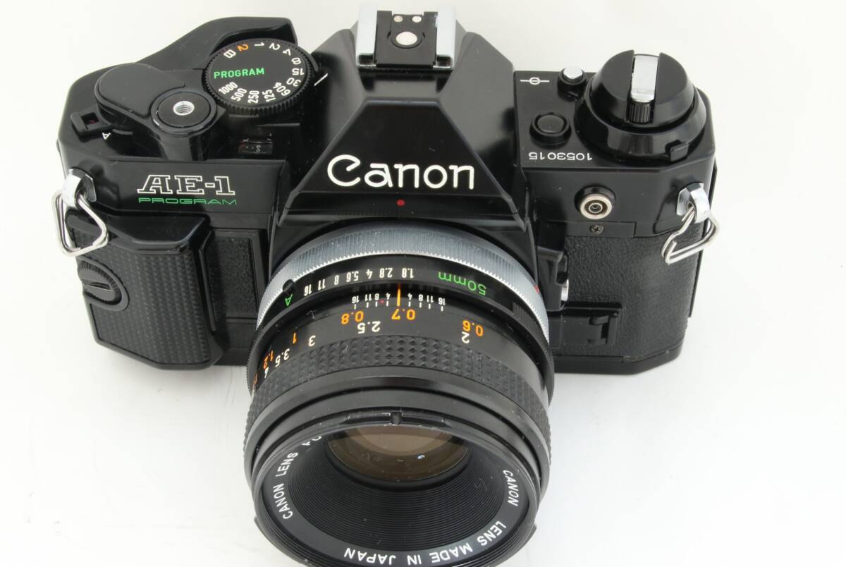 【動作確認済】CANON AE-1PROGRAM CANON LENS FD 50mm F1.8 S.C. 単焦点 フィルム一眼レフ MF シャッター〇 露出計〇 希少な動作品の画像4