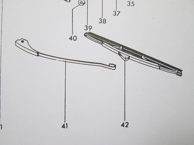 ポルシェ356A・B(T-5)【59Y-62Y ウインドシールド ワイパーアーム】 保管新品_リストより参考