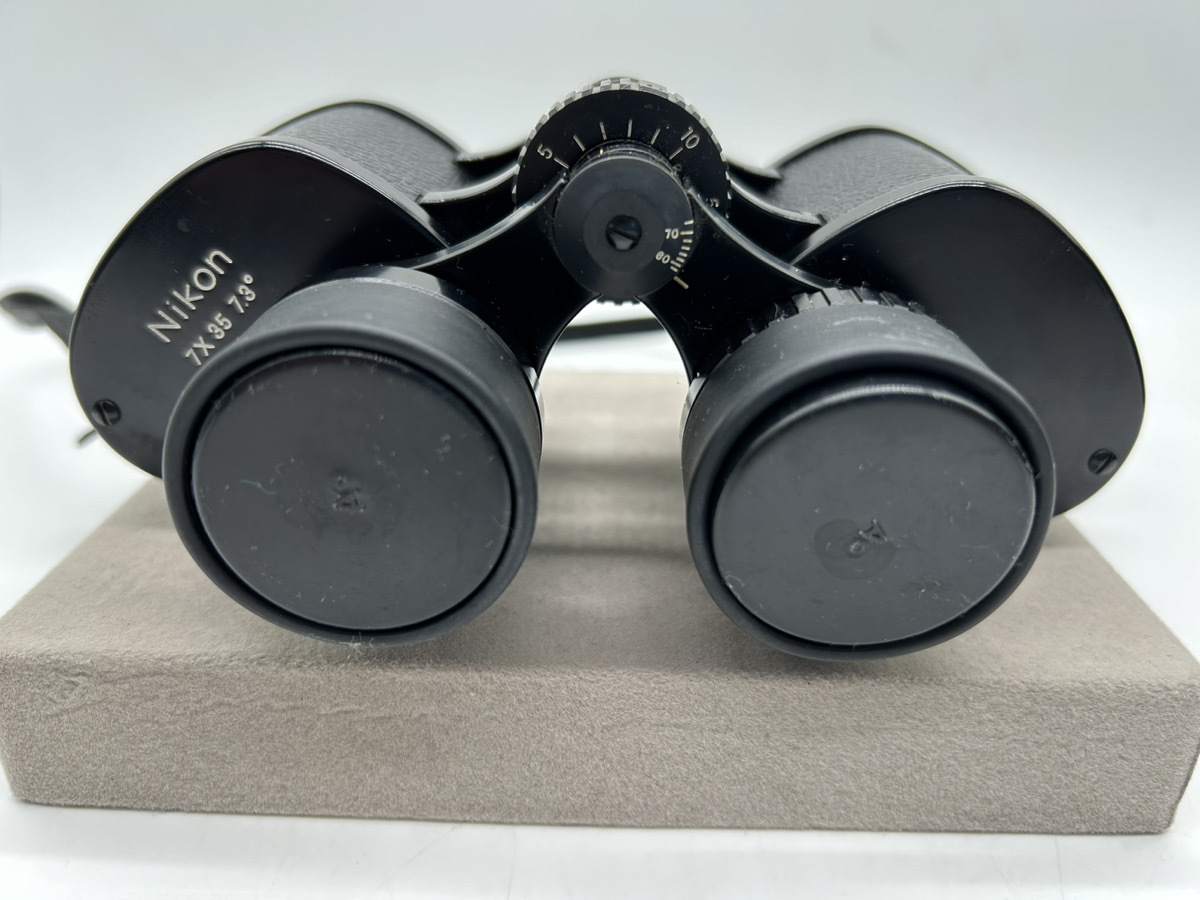 3319-05★双眼鏡 Nikon ニコン 7×35 7.3° 日本光学 レトロ アンティーク ヴィンテージ 光学機器 アウトドア ケース付※現状品_画像1