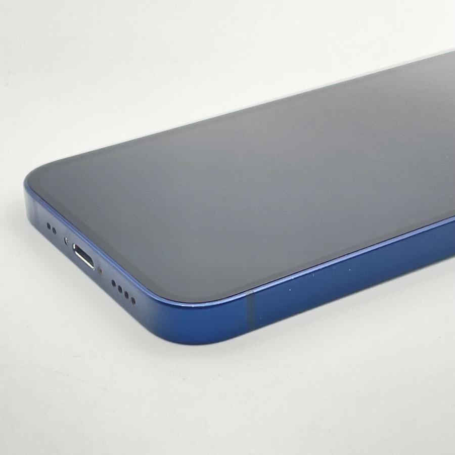 中古品 Apple アップル iPhone 12 mini 256GB ブルー SIMロックなし SIMフリーの画像4