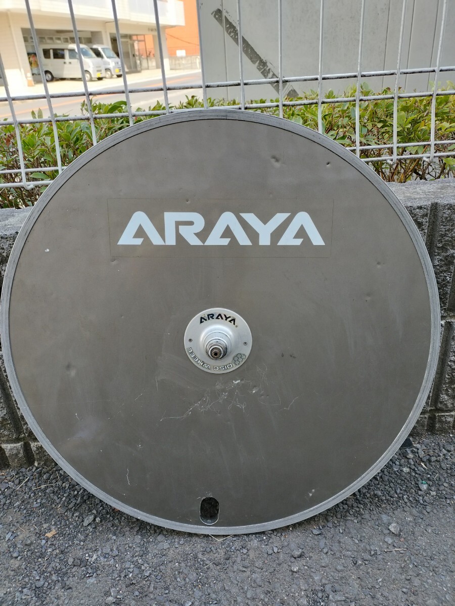 ARAYA ディスクホイール チューブラー 700c サンツアースプロケ7sの画像2