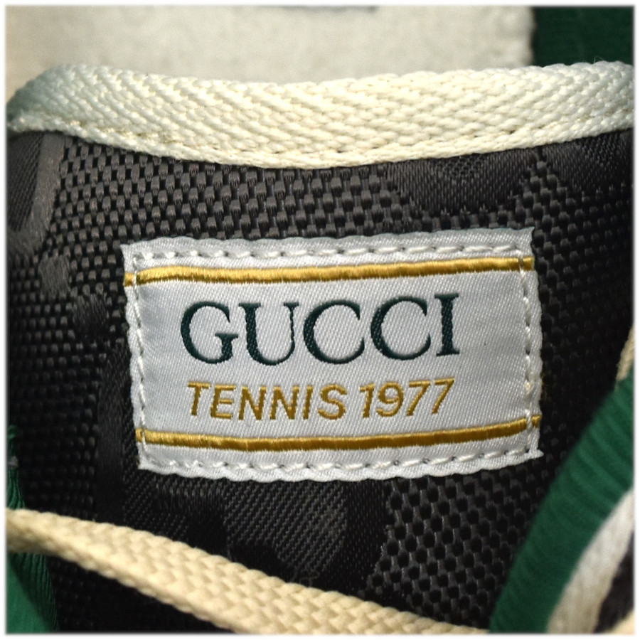 グッチ スニーカー GGキャンバス グッチテニス 1977 サイズ7 メンズ グレー GUCCI_画像8