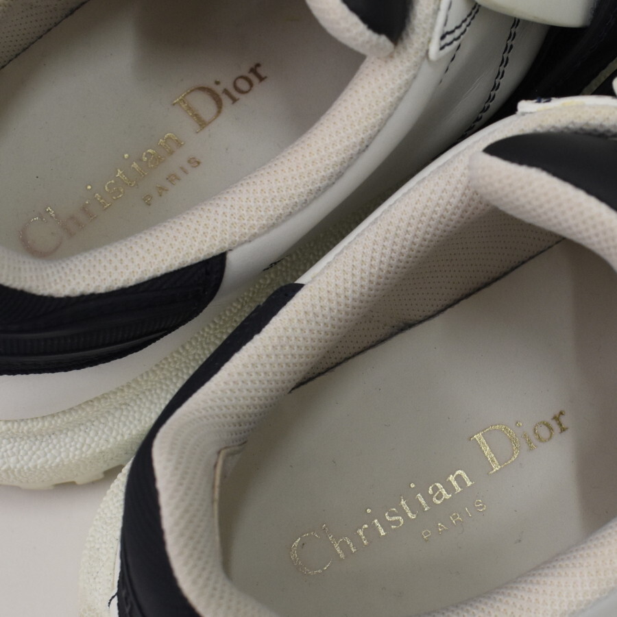 クリスチャンディオール スニーカー DIOR-ID #38 25cm ホワイト ネイビー Christian Dior_画像7