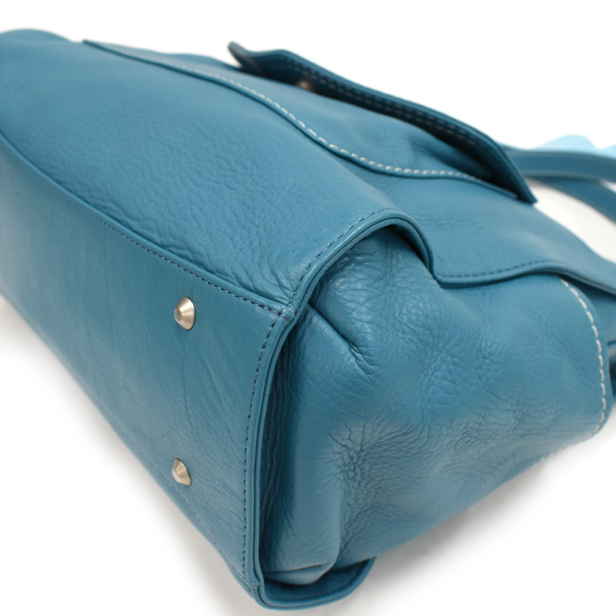  bar kos is naaf2way handbag shoulder bag leather light blue Hanaa-fu by BARCOS