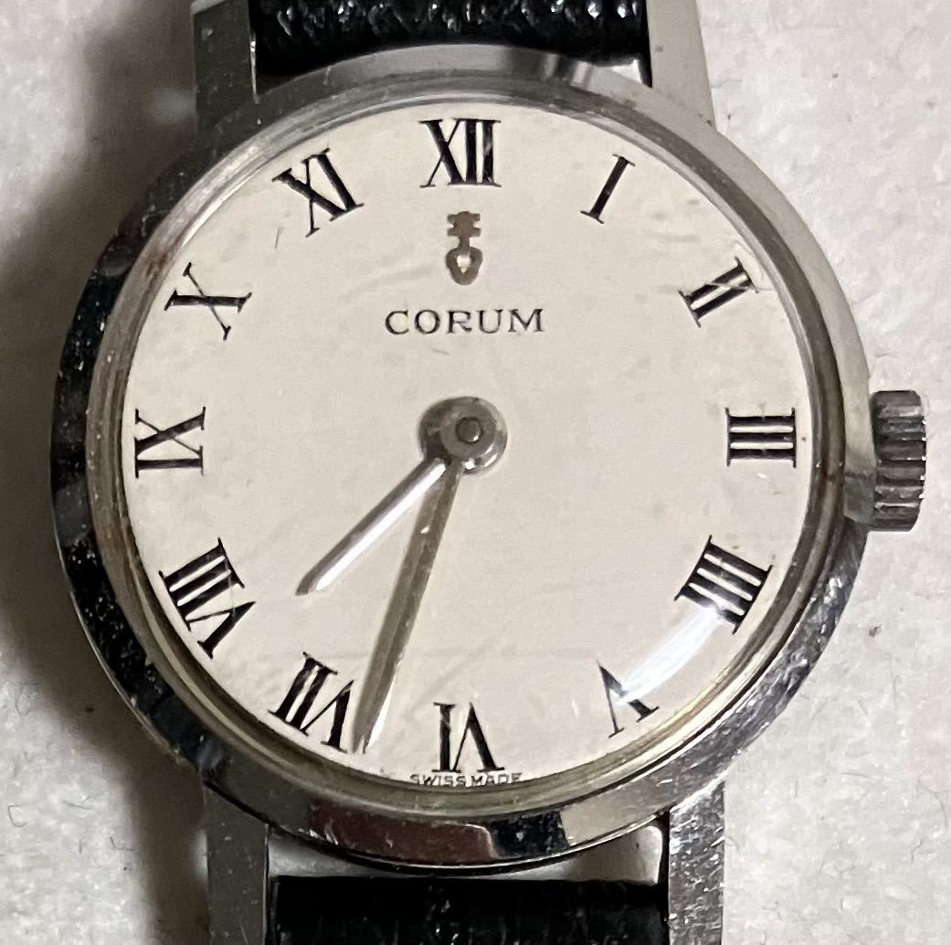 ★稼動品★CORUM コルム★手巻き★箱付属★純正ベルト★レディース腕時計★スイス製★_画像2