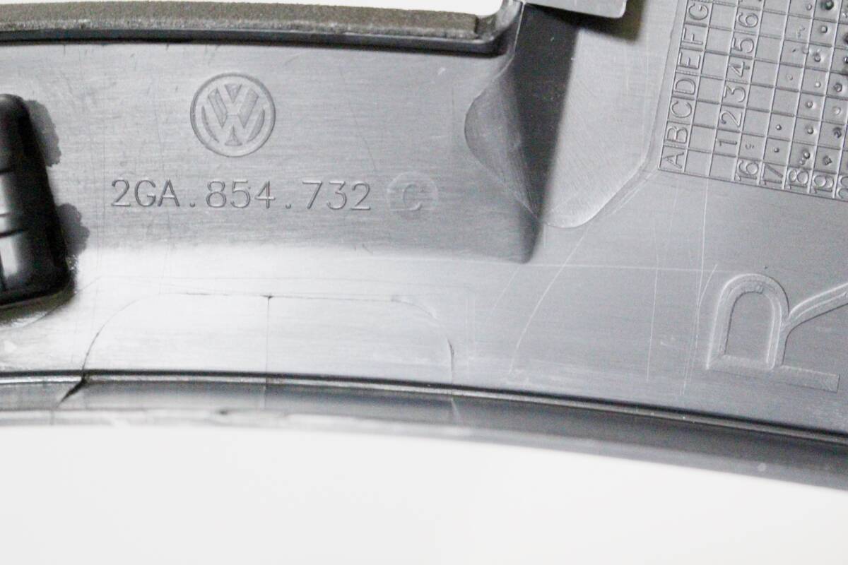 VW Tロック/T-ROC A1D A1DFF 純正 右 フロント フェンダー アーチ モール 2GA.854.732.C (2GA854732C) オーバー フェンダー 黒 素地 ①_画像10