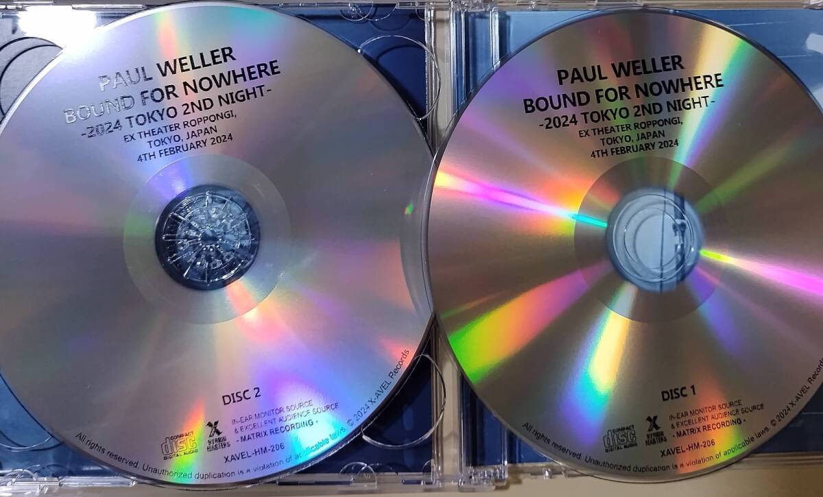Paul Weller 「Bound For Nowhere -2024 Tokyo 2nd Night-」 限定セット ◎XAVELレーベル_画像3
