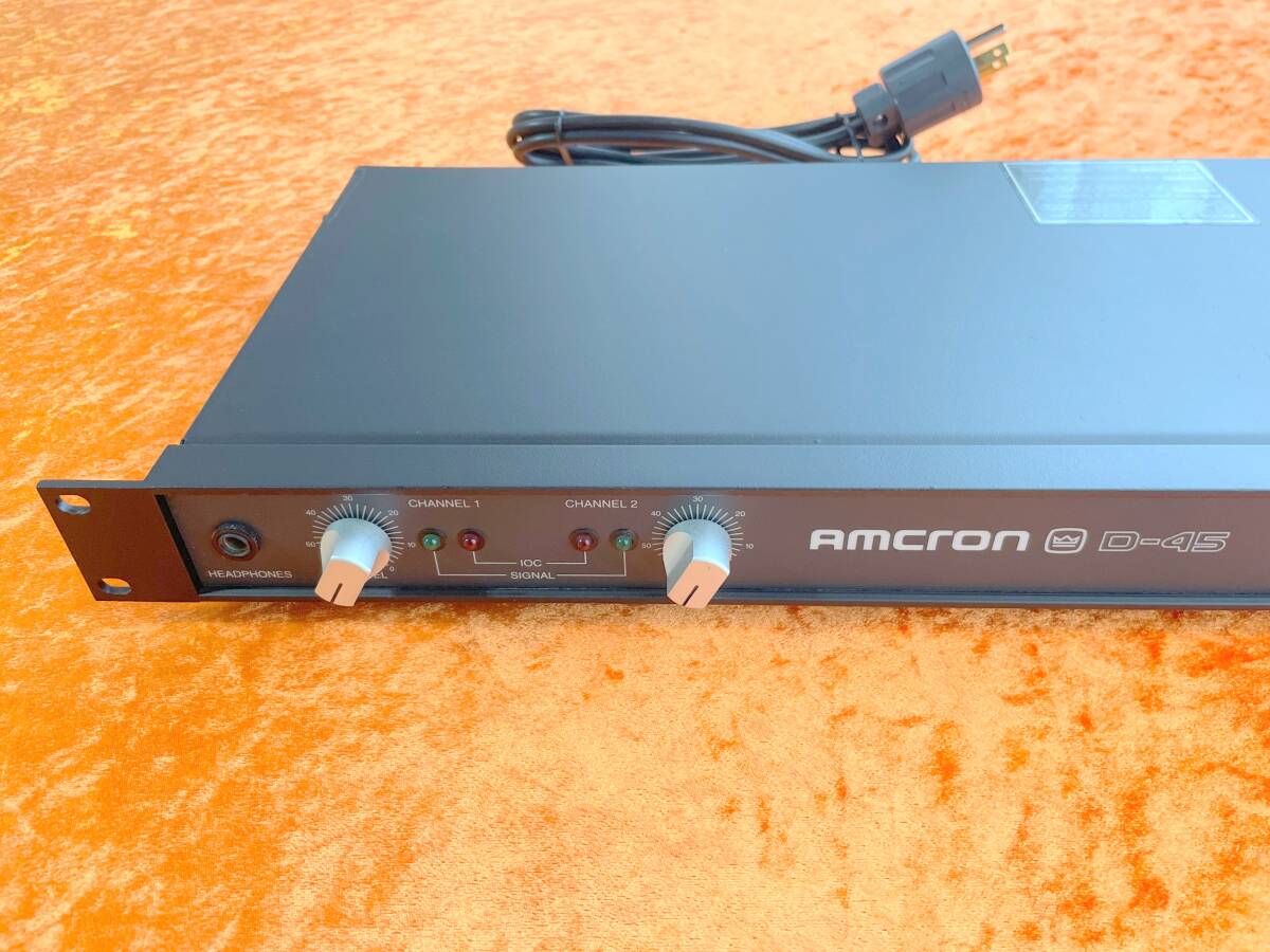  including carriage #AMCRON CROWN D-45 Crown professional power amplifier USA made 100V specification crack no domestic regular goods #amk long D45 non plating made in Japan plug 