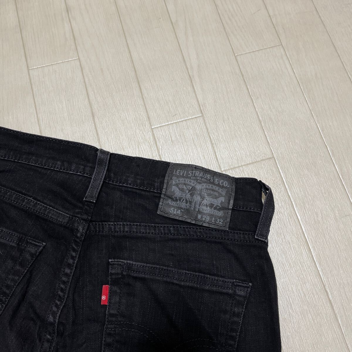 11★ Levi's 514 リーバイス デニムパンツ ジーンズ ボトムス W29 L32 メンズ ブラック_画像4