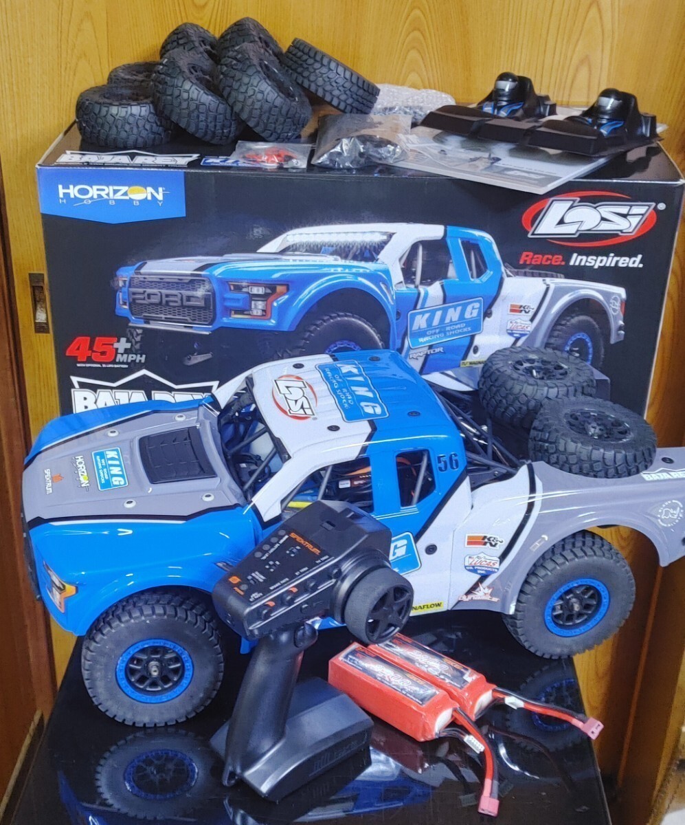 Losi Baja 1/10 RTR/ロッシ 1/10 バハレイ フォード・ラプター トロフィートラック キングショックエディション 4WD ブラシレスの画像1