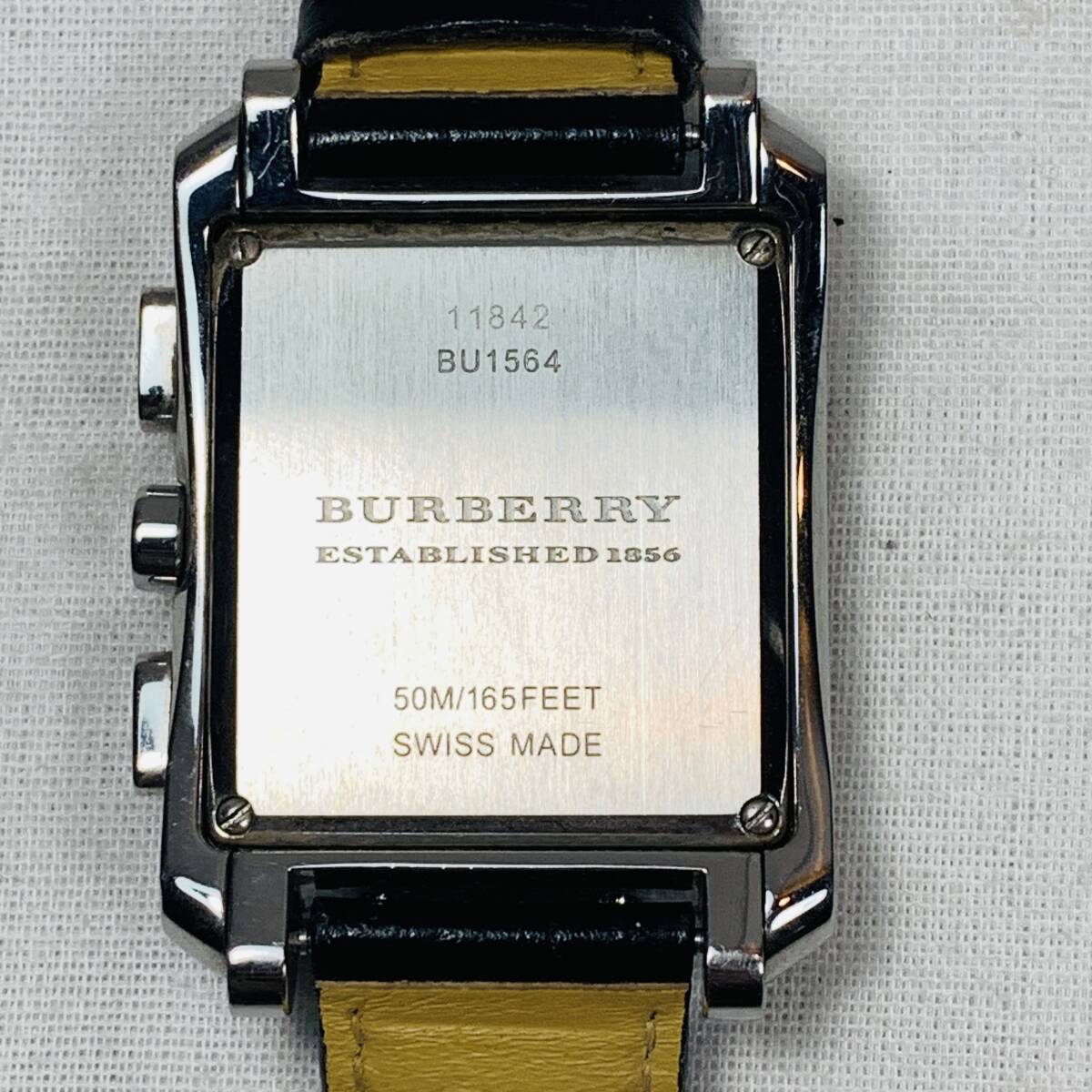 BURBERRY バーバリー 腕時計 BU1564 ブラック シルバー メンズ 動作確認未 リュウズ動作確認済み USED品 1円スタート_画像5