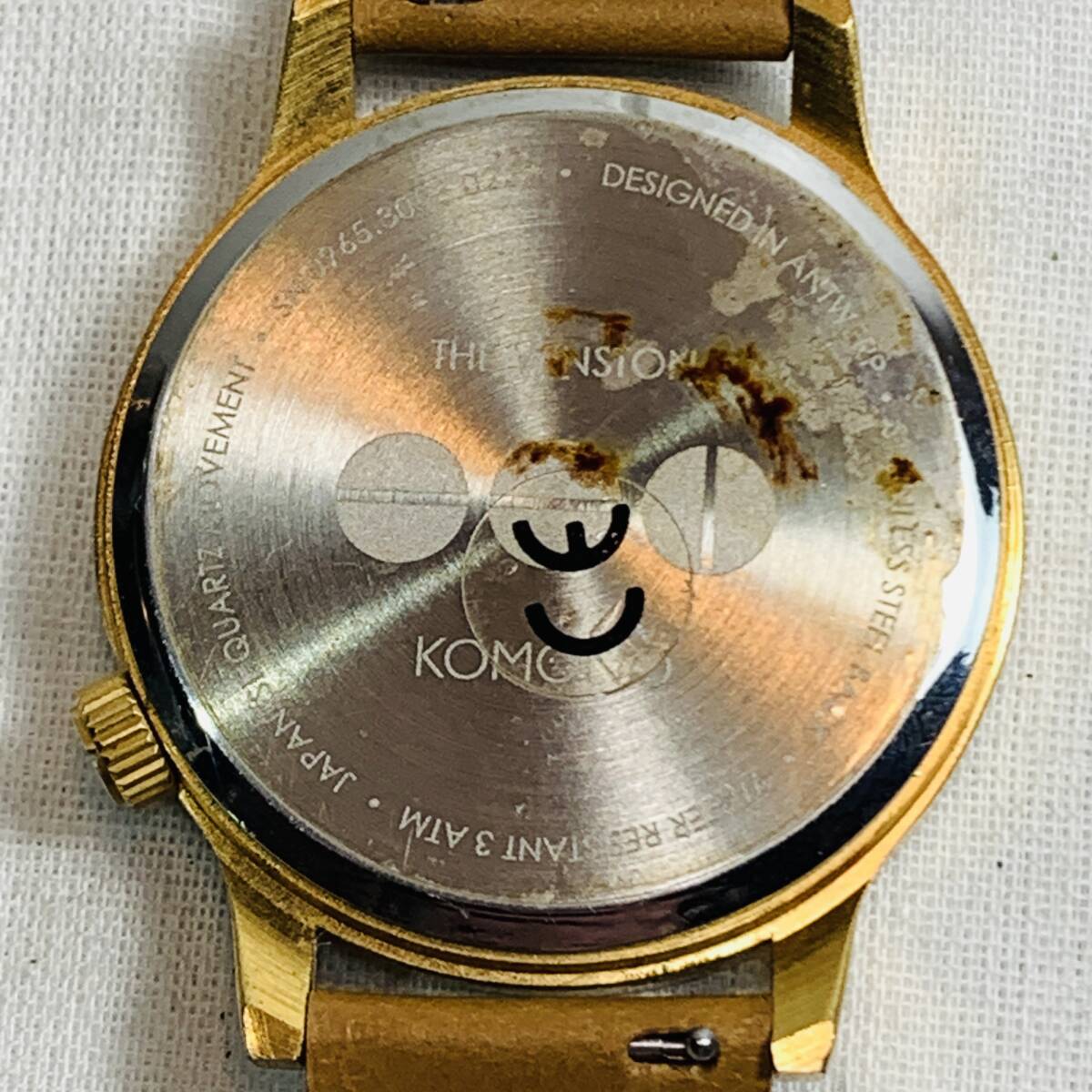 KOMONO コモノ ウィンストン 腕時計 ホワイト リュウズ動作確認済み 動作確認未 USED品 1円スタート の画像4
