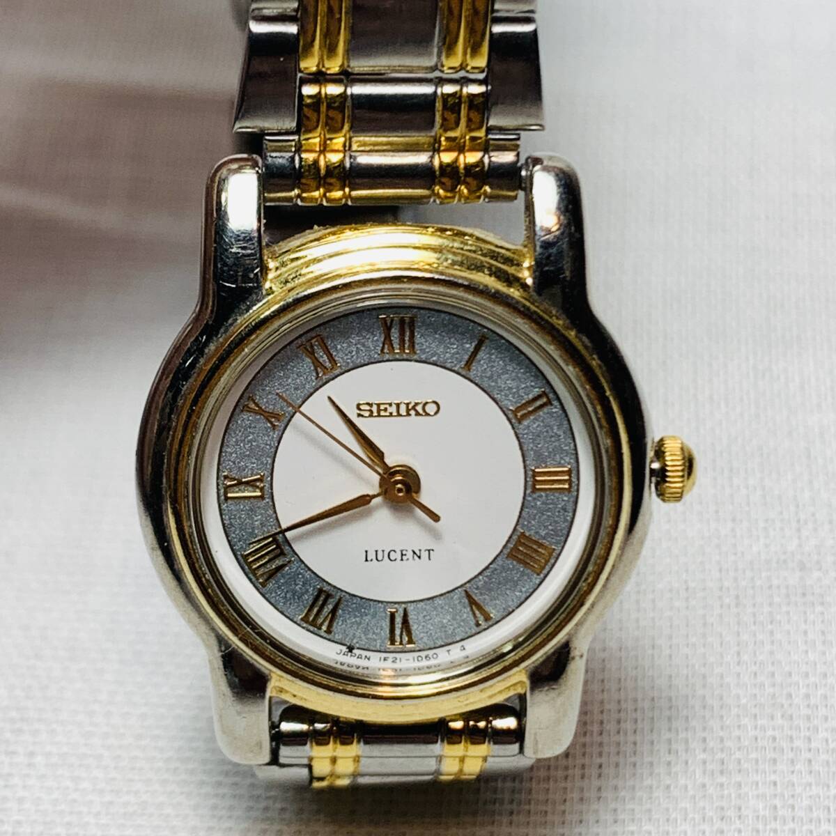 SEIKO セイコー 腕時計 LUCENT 1F21-0J80 レディース リュウズ動作確認済み 動作確認未 USED品 1円スタートの画像1