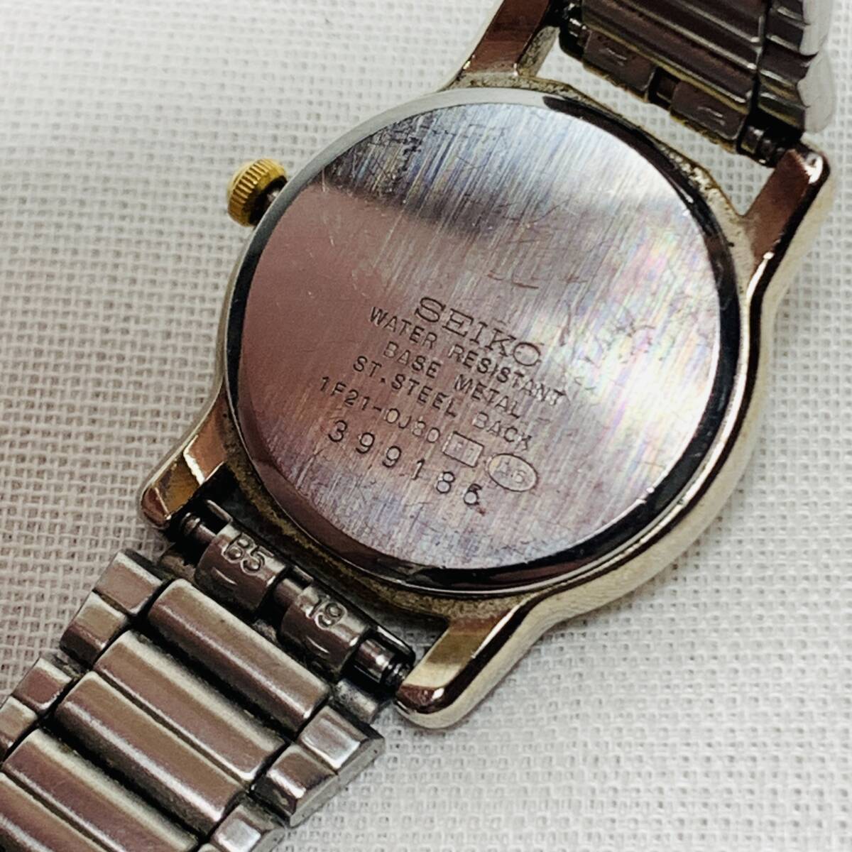 SEIKO セイコー 腕時計 LUCENT 1F21-0J80 レディース リュウズ動作確認済み 動作確認未 USED品 1円スタートの画像5