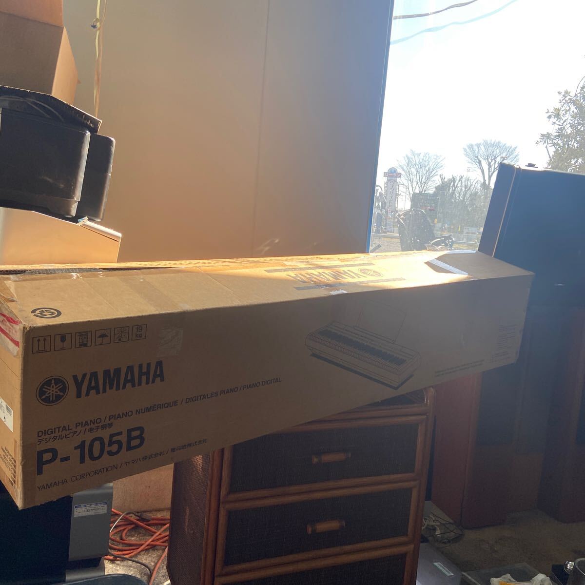 YAMAHA 電子ピアノ キーボード 88鍵 P-105B ブラック 2014年製 動作確認済み_画像1