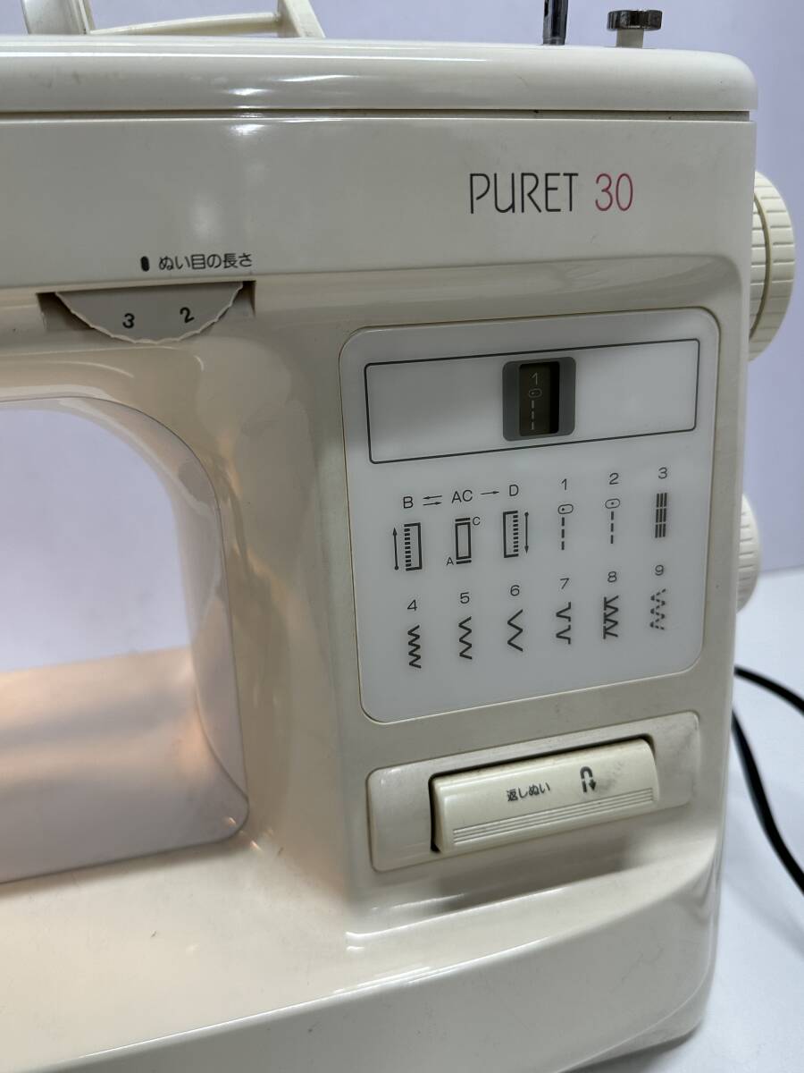 ★格安出品！！ brother ブラザー PURET 30 コンピューターミシン フットコントローラー付き 動作確認済 裁縫 趣味 手芸 縫製機器 G452の画像3