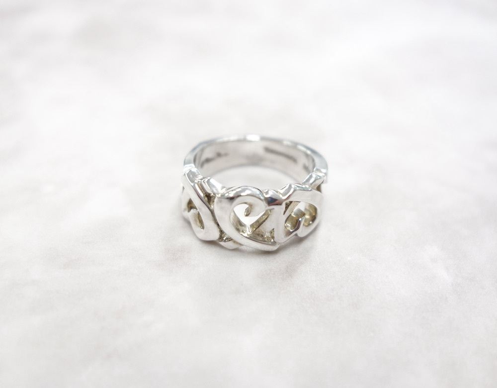 Tiffany & Co ティファニー トリプルラビングハート リング　指輪 silver925 9号 #2