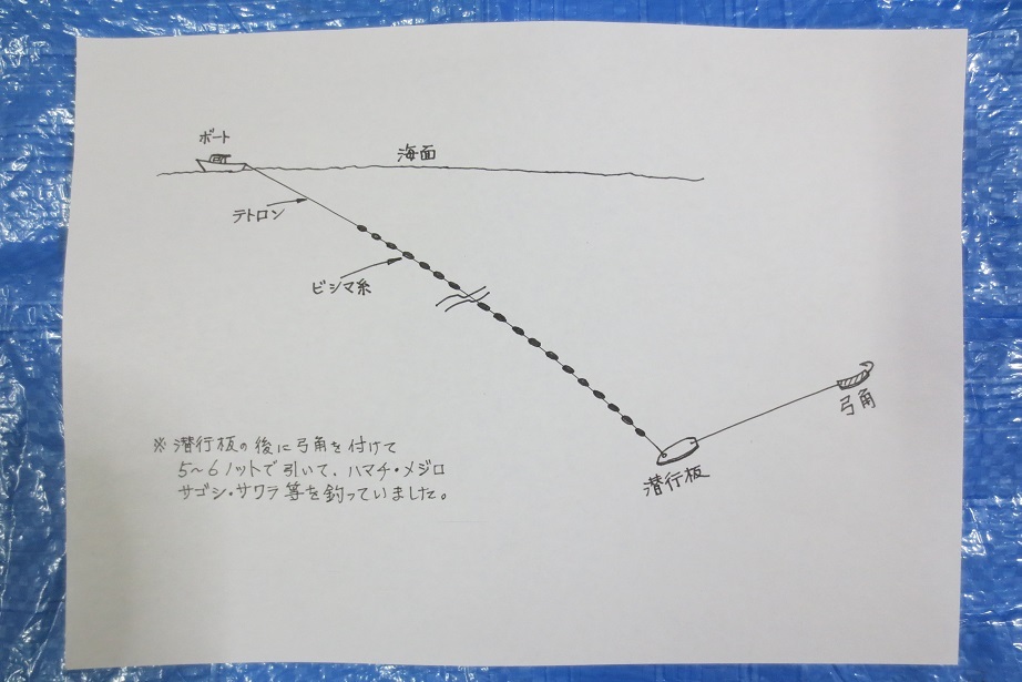 ツバメ形潜行板付きビシマ糸_画像3