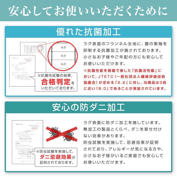 訳あり ラグ 厚手 カーペット ラグマット 1.5畳 130×185 極厚23mm オールシーズン おしゃれ 滑り止め付 抗菌 防ダニ 低反発の画像5