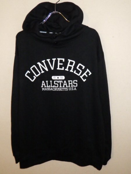 z4628CONVERSE★コンバース★プリントスエットパーカー★サイズ3L★ビッグサイズ★USA★黒色★人気★激安の画像1