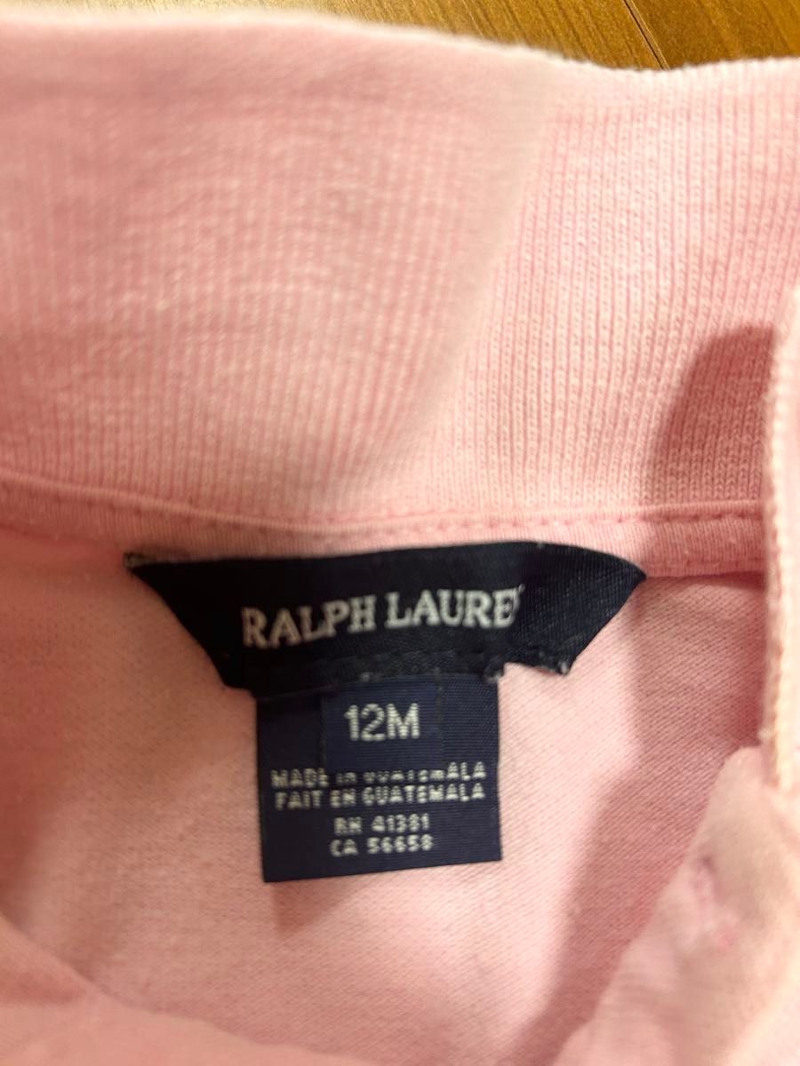 ラルフローレン　ベビー　12m  ピンク ポロシャツ　ワンピース