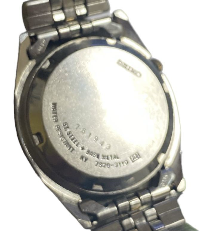 SEIKO セイコー セイコー5 ゴールド文字盤 AT/自動巻 7626-3110 メンズ腕時計 コンビカラー_画像7