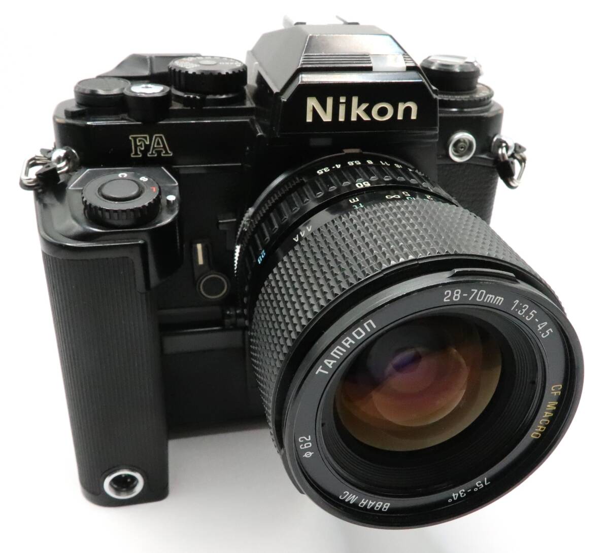★現状品★　ニコン NIKON FA + モータードライブ MD-15 + TAMRON 28-70mm F4.5 CF MACRO #262