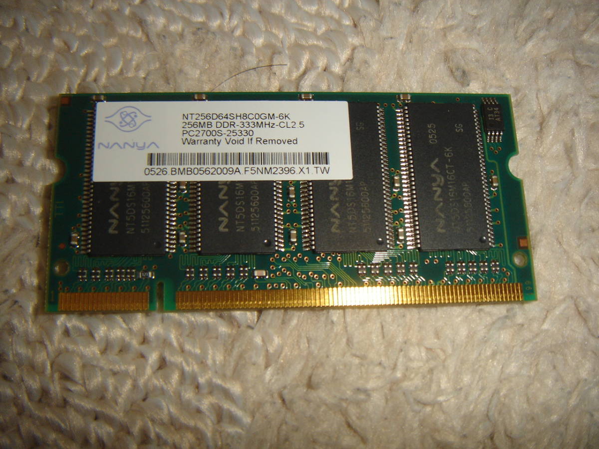 中古☆NANYA DDR-333MHz CL2.5 PC2700S NT256D64SH8C0GM-6K☆_画像1