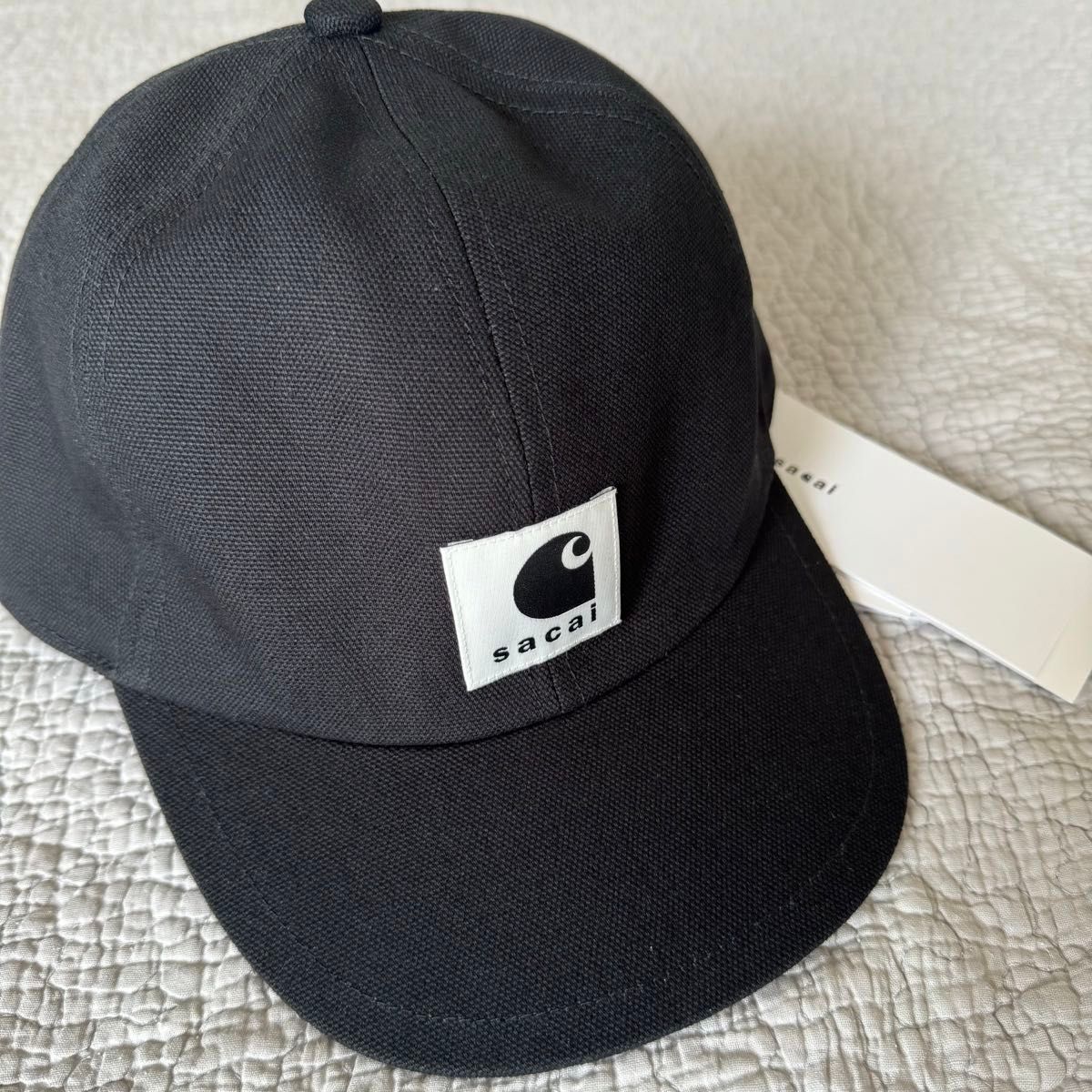 24SS Sacai Carhartt WIP Duck Cap サカイ カーハート キャップ  黒 ブラック