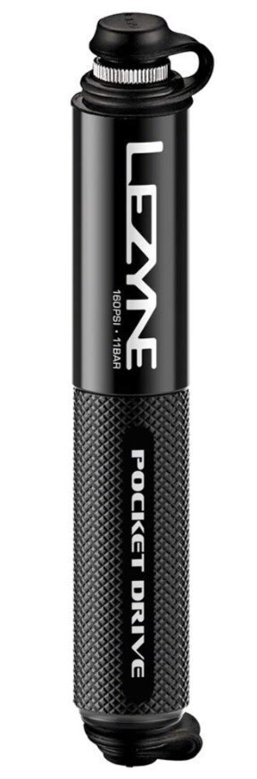 ■LEZYNE レザイン Pocket Drive ポケットドライブ 携帯ポンプ ブラック 少ない力で Max 160psi/11bar 全長150mm ネコポス発送可_画像1